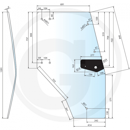Tipuri de tractoare: 3.10, 3.30, 3.50, 3.65, 3.70, 3.80, 3.90, AgroPrima 4.31, 4.51, 4.56, 6.06, 6.16, AgroXtra 3.57, 4.07, 4.17, 4.47, 4.57, 6.07, 6.17; Cabina: DX - SC(Starcab) - Geam usa - stanga 65004099 04352850  