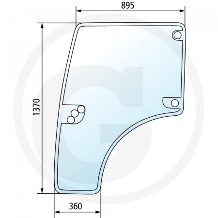 Tipuri de tractoare: Agrokid 35, 45, 55, 210, 220, 230 - Geam usa - stanga 65004097 0.014.2296.0/10  