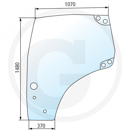 Tipuri de tractoare: MXU 100, 110, 115, 125, 135, Maxxum 100, 110, 115, 125, 140 - Geam usa - stanga 650S027357 87560786 82027357