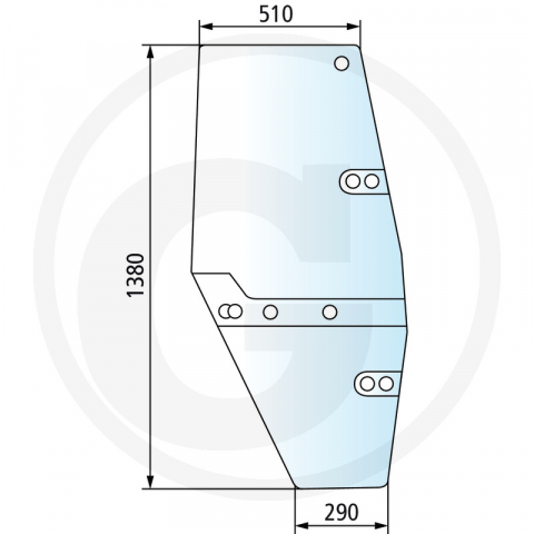 Tipuri de tractoare: 8060, 8070, 8080, 8090, 8100, 8110, 8120, 8130; Cabina: SK II cu 2 usi - Geam usa Steyr - dreapta 12 650210094251307922243