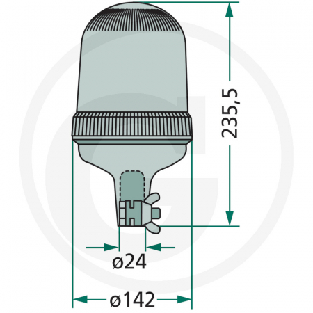 Girofar 12 V 207RLA 94/12 171793 21760010T0 GF.35.011 [2]