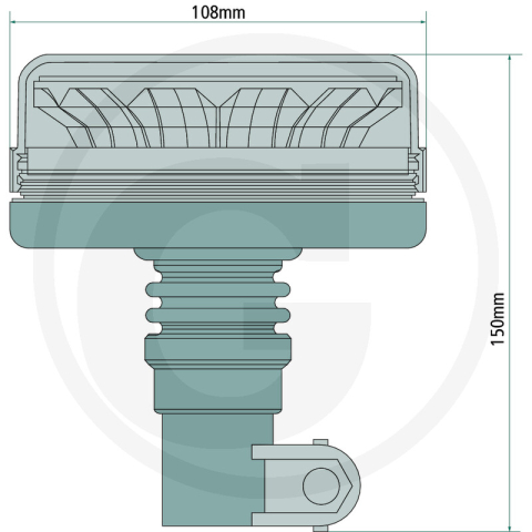 Girofar LED 12/24 V, 12 LED-uri - Granit - cod 7070010363 -tehnicapopan.ro [1]