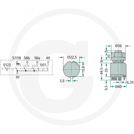 Intrerupator lumini Massey Ferguson 29/S7409/3 1825360M91 1027695 23.101.000.11 274090300 2.7409.030.0 2.7409.040.0 274090400 2.7649.520.0 276495200 23101000   [1]