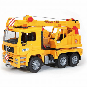 7.8. Utilaje de Construcții - Jucarie - Camion MAN TGA cu macara TC-4500 02754 Bruder 02754