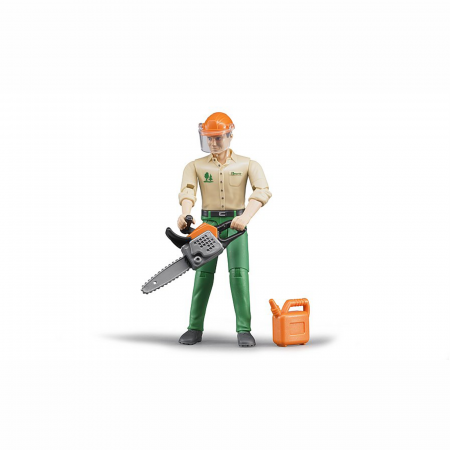 7.3. Figurine - Jucarie - Figurina muncitor forestier cu accesorii 60030 Bruder 60030