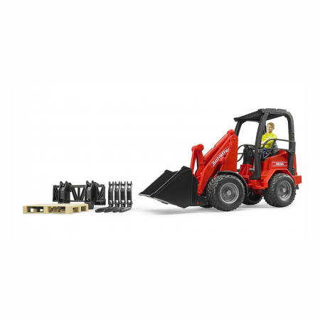 7.11. Încărcătoare - Jucarie - Incarcator frontal Schäffer 2034 cu figurine si accesorii 02191 Bruder 02191