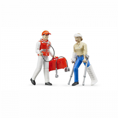 Set figurine asistent prim ajutor și pacient cu accesorii [2]