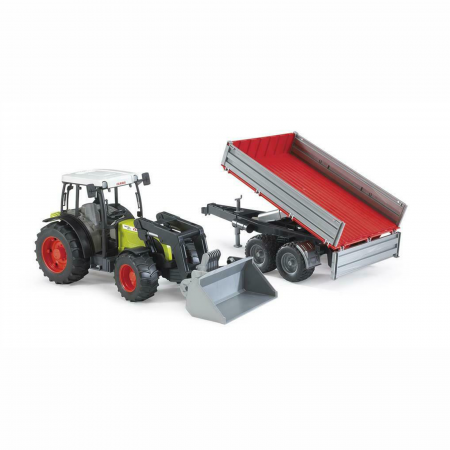 7.6. Tractoare & Utilaje Agricole - Jucarie - Tractor Claas Nectis 267F cu Remorca basculabilasi Incarcator frontal 02112 Bruder 02112  