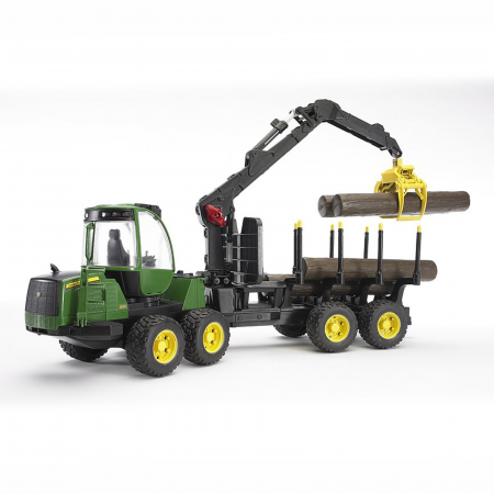 Jucărie - Tractor forestier John Deere 1210E  cu 4 bușteni și graifer [2]