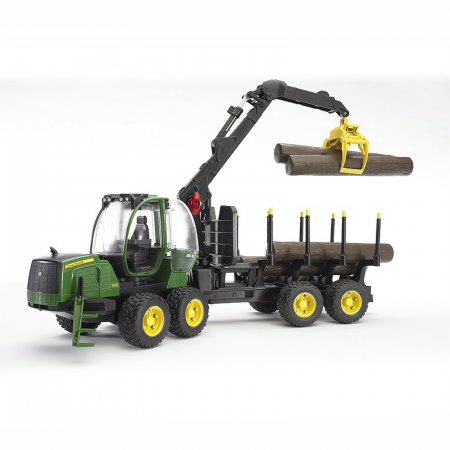 Jucărie - Tractor forestier John Deere 1210E  cu 4 bușteni și graifer [1]
