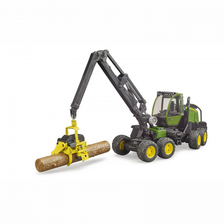 Jucarie - Tractor forestier John Deere 1270G cu graifer si trunchi copac - 2020 02135 Bruder 02135   [3]
