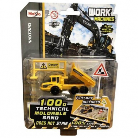 7.19. Maisto - Jucarie - Basculanta Volvo A25G cu 100g de nisip si accesorii 18999 Maisto 1:64 15428-18999