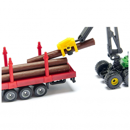 Jucarie - Camion MAN cu remorca de transport lemne 1659 Siku 1:87 01659 [4]