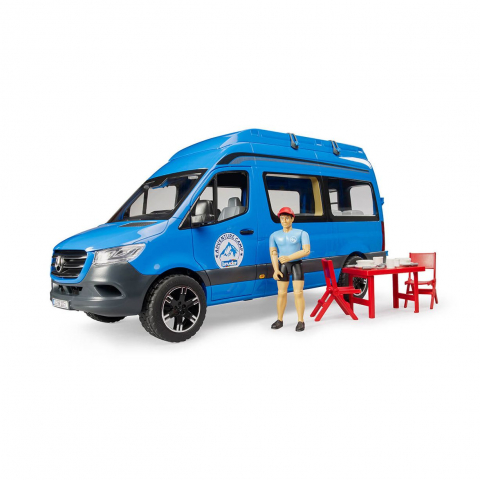7.4. Mașini & Timp Liber - Jucarie-  Mercedes Benz Sprinter Camper cu sofer - Bruder 02684
