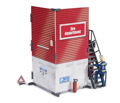 Jucarie - Sectie de pompieri cu figurina pompier  Bruder 62702 [1]