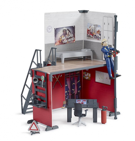 Jucarie - Sectie de pompieri cu figurina pompier  Bruder 62702 [2]