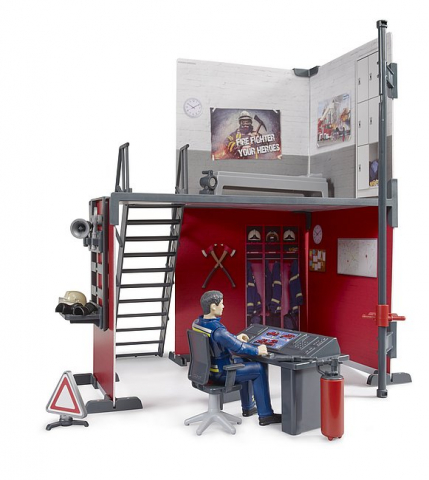 Jucarie - Sectie de pompieri cu figurina pompier  Bruder 62702 [3]