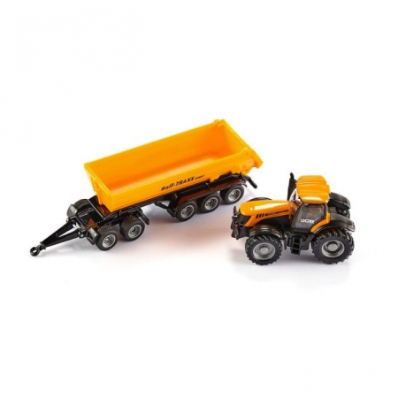 Jucarie - Tractor JCB 8250 cu remorca basculabila 1858 Siku 1:87 01858 [6]