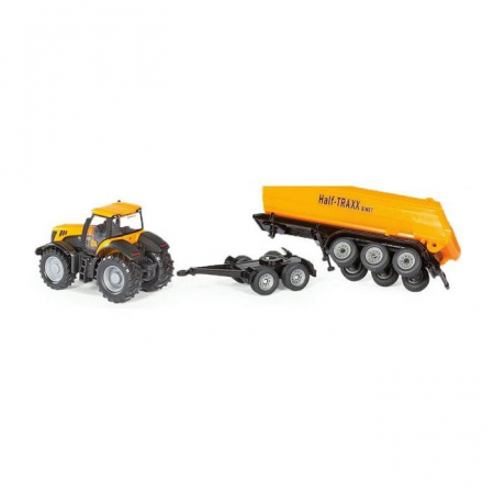 Jucarie - Tractor JCB 8250 cu remorca basculabila 1858 Siku 1:87 01858 [1]