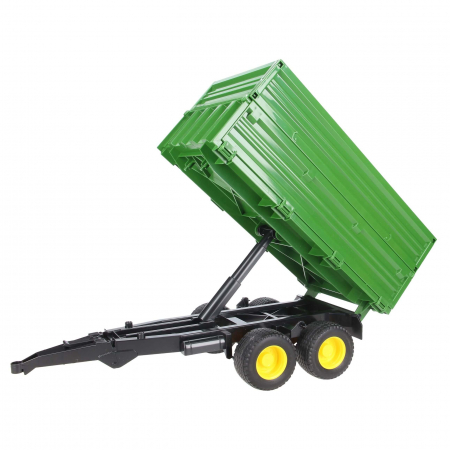 Jucarie - Tractor John Deere 7R 350 cu incarcator frontal si remorca 03155 Bruder 1:16 03155 [2]