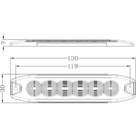 Lampa de avertizare intermitenta 6 leduri LA20076   [2]