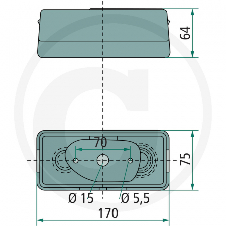 Lampa semnalizare spate David Brown 25/1912-165 259816A1 IH259816 MC259816A1   [2]