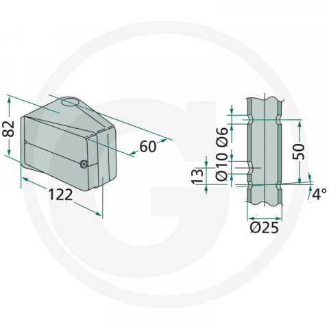 Lampa semnalizare stanga Case-IH 5089579 [1]