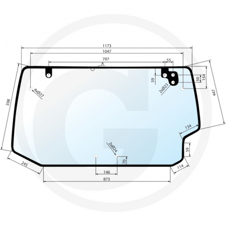 Tipuri de tractoare: Agroton K 90, 100, 110, 120, K 410 Com3, 420 Com3, 420 Profiline Com3, 430 Com3, 430 Profiline Com3, 610 Com 3, 610 Profiline Com3 - Luneta 65004069 0.012.1438.0/30  