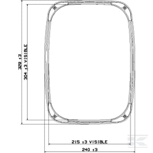 Oglinda 330 x 240 mm - Case-IH, New Holland 87339177 [3]