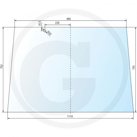 Tipuri de tractoare: Farmer 303, 304, 305, 306, 307, 308, 309, 310, 311, 312, GT 345, 360, 365, 380 - Parbriz 650885774 178810110010