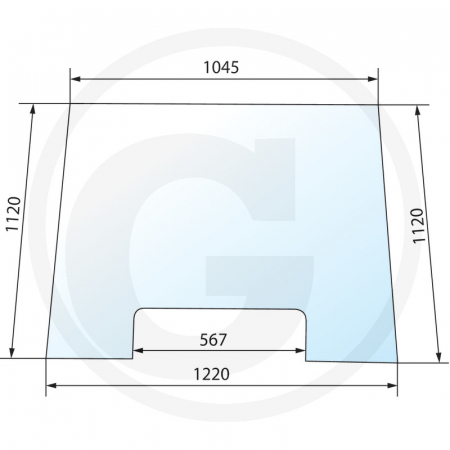 Tipuri de tractoare: 3050, 3060, 3065, 3070, 3080, 3085, 3090, 3095, 3115, 3120, 3125, 3610, 3630, 3635, 3645, 3650, 3655, 3670, 3680, 3690 - Parbriz 650S85240M5  