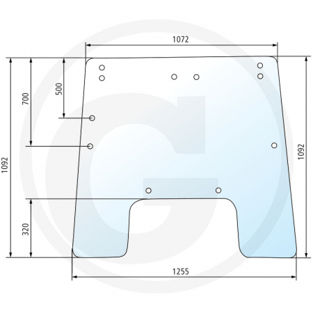 Tipuri de tractoare: 4 cilindri, 1550, 1640, 1750, 1850, 1950, 2040, 2250, 2450, 2650, 2850; Cabina: MC 1, CC2 - Parbriz 650886312 AL71287 L59466  