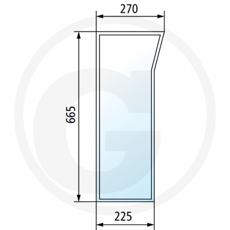 Tipuri de tractoare: Agrokid 35, 45, 55, 210, 220, 230 - Parbriz 65004094 0.014.2294.0  