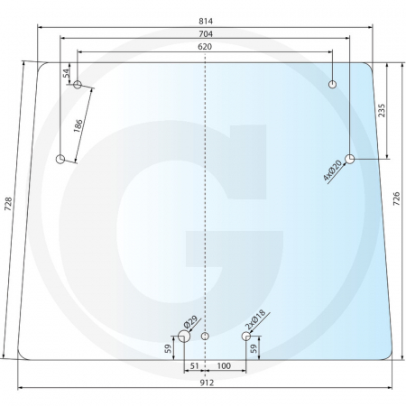 Tipuri de tractoare: Farmer 240S, 250S, 260S, 275S, 280S - Parbriz 650806039 247810040401  