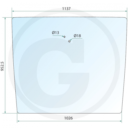 Tipuri de tractoare: 5220, 5320, 5420, 5520, 5620, 5720, 5820 - Parbriz 650812008 SU27310 R219644  