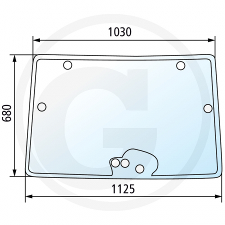Tipuri de tractoare: Dorado 60, 70, 80, 90, 100 Hi-Line, 60 Classic, 80 Classic, 90 Classic, Explorer 85, 100, 110 - Parbriz 65004086 0.015.0354.0/10  