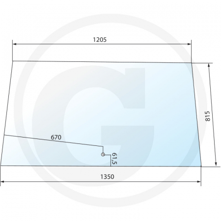 Tipuri de tractoare: 644, 743, 744, 745, 844, 946, 1046, 1246, 955, 1055, 1255; Cabina: Comfort 2000 - Parbriz Case IH 3223750R1 520486  