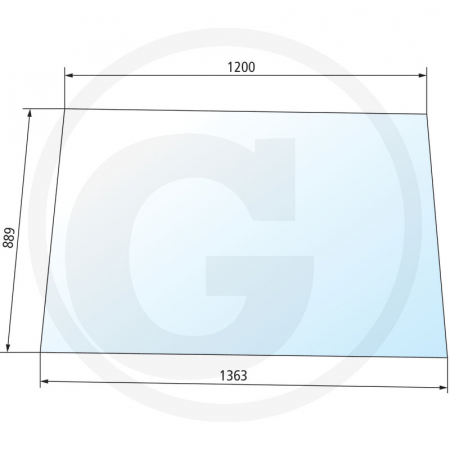Tipuri de tractoare: 955, 1055, 1255, 1455; Cabina: Fritzmeier Cockpit - Parbriz Case IH 650885932 3224813R1  