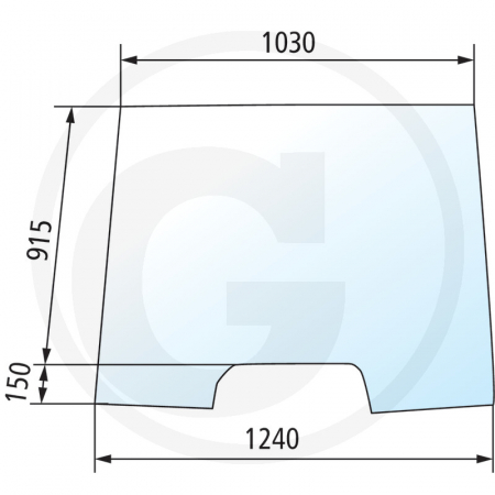 Tipuri de tractoare: serie 9000, serie 9000MT, serie 9100, serie CVT, serie M 9000 - Parbriz fix 650S34671067 1-34-671-097 1-34-671-067  