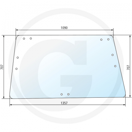 Tipuri de tractoare: DX 85, 90, 110, 120, 140, 160; Cabina: DX - Parbriz 650886104 04307803 04313943 04314299  