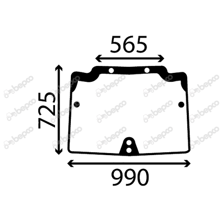 Tipuri de tractoare: T5.95, T5.105, T5.115 - Parbriz New Holland TN 24/4001-18 44910454