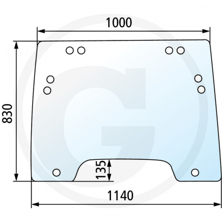 Tipuri de tractoare: M 100, 115, 135, 160 - Parbriz reglabil 650S000488 82000488  