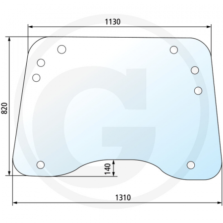 Tipuri de tractoare: MXU 100, 110, 115, 125, 135, Maxxum 100, 110, 115, 125, 140 - Parbriz reglabil 650S032042 82032042  