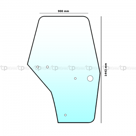 Geam usa (stanga) Case IH 144950A1 650S4950A1  