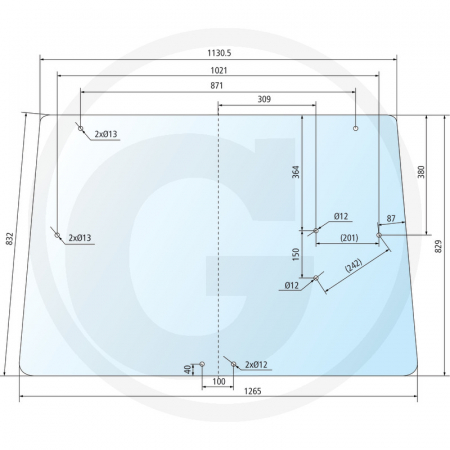 Tipuri de tractoare: 1640, 2040, 2140, 2250, 2450, 2650, 2850, 3040, 3050, 3140, 3150, 3350, 3640, 3650, 4040, 4050, 4055, 4240, 4250, 4255, 4450, 4455, 4650, 4850; Cabina: SG 2 - Parbriz spate 650815900 AL70847 L57978