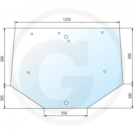 Tipuri de tractoare: 8670, 8770, 8870, 8970; Cabina: seria 70 - Geam spate 650886489 86002901  