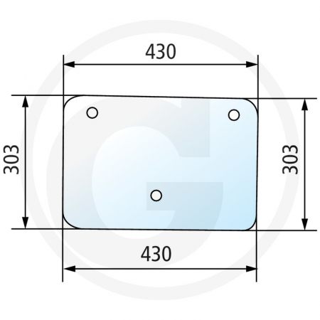 Tipuri de tractoare: 955, 1055, 1255, 1455; Cabina: Fritzmeier Cockpit - Parbriz spate Case IH 650885596 3224611R1  