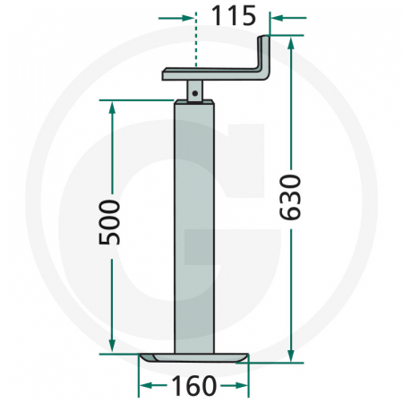 Picior sprijin remorca 160x630 220P546 P546   [1]