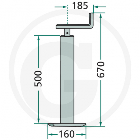 Picior sprijin remorca 160x670 220P560 P560   [1]