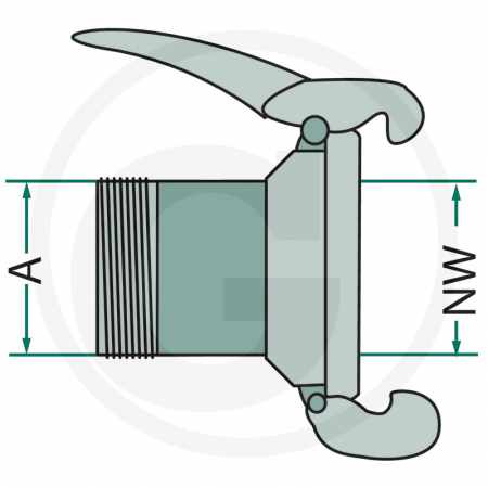 Cupla mama cu filet exterior Ø100/4" Italian 4050220589 [1]